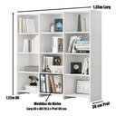 Ver imagem 3 de Estante para Livros Trinidad Branco 09 Prateleiras 12 Nichos