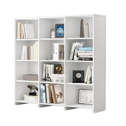 Estante para Livros Trinidad Branco 09 Prateleiras 12 Nichos
