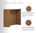 Ver imagem 4 de Balcão Gourmet 144cm MDF Bancada com Canto Arredondado Decorativa