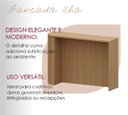 Ver imagem 5 de Balcão Gourmet 144cm MDF Bancada com Canto Arredondado Decorativa