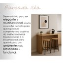 Ver imagem 6 de Balcão Gourmet 144cm Mdf Bancada com Canto Arredondado Decorativa