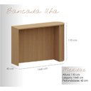 Ver imagem 3 de Balcão Gourmet 144cm Mdf Bancada com Canto Arredondado Decorativa
