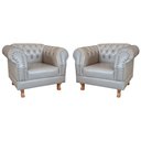 Ver imagem 1 de Kit 2 poltronas Chesterfield Capitonê Duque Corano Bege Decoração, Recepção, Salas de Tv e Estar