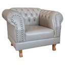 Ver imagem 4 de Kit 2 poltronas Chesterfield Capitonê Duque Corano Bege Decoração, Recepção, Salas de Tv e Estar