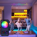 Ver imagem 4 de Fita Led Neon Celular Aplicativo RGB 5 Metros IP68 Iluminaçao Decoraçao Quato Sala Teto Gamer Sanca