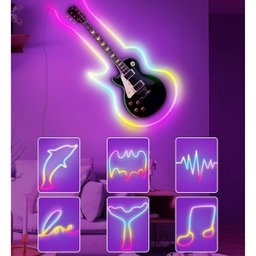 Fita Led Neon Celular Aplicativo RGB 5 Metros IP68 Iluminaçao Decoraçao Quato Sala Teto Gamer Sanca  - 5