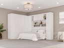 Ver imagem 1 de Guarda-Roupa Casal Modulado de Canto 9 Portas 2 Gavetas Multimóveis Branco