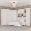 Ver imagem 1 de Guarda-Roupa Casal Modulado de Canto 9 Portas 2 Gavetas Multimóveis Crsal- Grp Branco