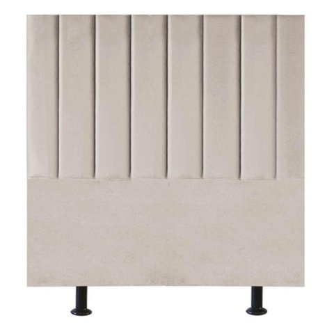 Cabeceira Estofada Cama Box Solteiro 90 Cm Laura Corino Cor:bege