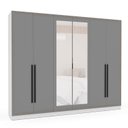 Ver imagem 4 de Guarda Roupa Casal 242,1cm 6 Portas com Espelho 240852 Valência Politorno Móveis