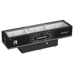 Expositor Ilha Vanguard Top de Congelados e Resfriados Vidro Semicurvo 3,00m Eivt 3000 Refrimate220v - 1