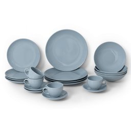 Aparelho de Jantar 20 Pçs em Cerâmica Soho Azul Fosco - 1