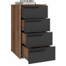 Gaveteiro 4 Gavetas Office Castanho/preto - Brv Móveis - 3
