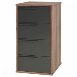 Gaveteiro 4 Gavetas Office Castanho/preto - Brv Móveis - 2