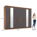 Ver imagem 4 de Guarda-roupa 8 Portas 4 Gavetas Master New com Espelho