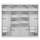 Ver imagem 6 de Guarda-Roupa Casal com Espelho 8 Portas 4 Gavetas Master New Branco
