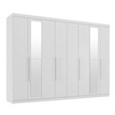 Ver imagem 3 de Guarda-Roupa Casal com Espelho 8 Portas 4 Gavetas Master New Branco