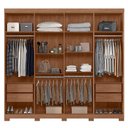 Ver imagem 5 de Guarda-Roupa Casal com Espelho e Pés 8 Portas 4 Gavetas Master New Bege/Jatobá/Areia