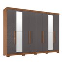 Ver imagem 3 de Guarda-roupa Casal com Espelho e Pés 8 Portas 4 Gavetas Master New