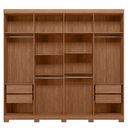 Ver mais imagens de Guarda-Roupa Casal com Espelho e Pés 8 Portas 4 Gavetas Master New Marrom/Jatoba