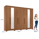 Ver imagem 4 de Guarda-roupa 8 Portas 4 Gavetas Master New com Espelho e Pés