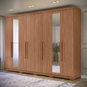 Ver imagem 2 de Guarda-roupa 8 Portas 4 Gavetas Master New com Espelho e Pés
