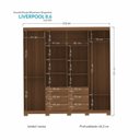 Ver imagem 5 de Guarda-Roupa Casal 8 Portas 6 Gavetas Liverpool com Pés Marrom/Jatoba