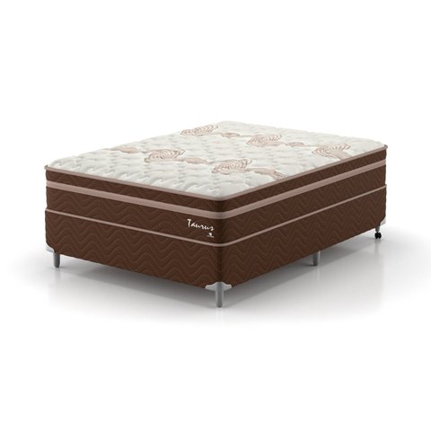Conjunto Cama Casal Taurus 1,38x1,88x0,67 Montreal Marrom