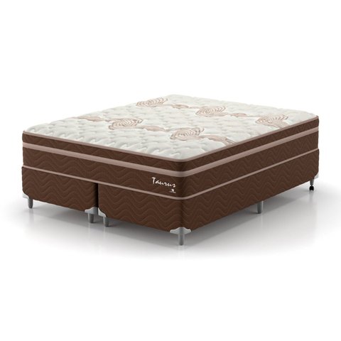 Cama Box Queen Taurus 158x198x67 Linha Montreal Marrom