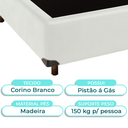 Ver imagem 2 de Cama Box Solteirão Branco Nature 96x203