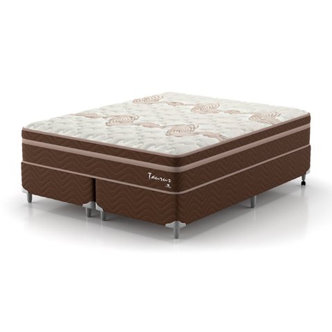 Cama Box King Taurus 193x203x67 Linha Montreal Marrom