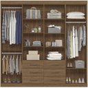 Ver imagem 3 de Guarda-Roupa Casal 8 Portas 6 Gavetas Liverpool com Espelhos Marrom/Jatoba