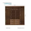 Ver imagem 5 de Guarda-Roupa Casal 8 Portas 6 Gavetas Liverpool com Espelhos Marrom/Jatoba