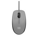 Ver imagem 1 de Mouse com Fio Mf400 Clique Silencioso Conexão Usb 1200dpi Cabo de 180cm 3 Botões Cinza Multi Cinza
