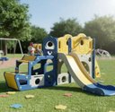 Ver imagem 5 de Playground Infantil 11 em 1 Parquinho Escorregador com Cesta:Azul