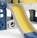Ver imagem 4 de Playground Infantil 11 em 1 Parquinho Escorregador com Cesta:Azul