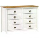 Ver imagem 1 de Comoda 08 Gv Corrediças Madeira Maciça 9102 Branco Carvalho