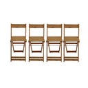 Ver imagem 2 de Conjunto com 4 Banquetas Dobráveis em Eucalipto: Mel