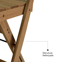 Ver mais imagens de Conjunto com 4 Banquetas Dobráveis em Eucalipto: Mel