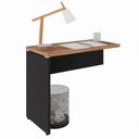 Ver imagem 2 de Mesa Auxiliar para Escritório Yaris Yar9045 Office 90cm Marrom/preto