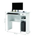 Ver imagem 3 de Mesa para Estudo Conjunto Afrodite Moderno 1 Gaveta MDF-MDP 65cm Branco