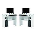 Ver imagem 1 de Mesa para Estudo Conjunto Afrodite Moderno 1 Gaveta MDF-MDP 65cm Branco