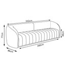 Ver imagem 4 de Sofá Living Decorativo 4 Lugares 332cm Meris M22 Bouclê Cru - Mpozenato