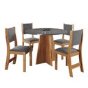 Ver imagem 2 de Conjunto Sala de Jantar Mesa Chilli 90cm Tampo Redondo com 4 Cadeiras Sol