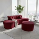 Ver imagem 1 de Sofá Modular Orgânico Monterrey 260cm + Puff Suede Marsala