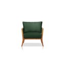 Ver imagem 2 de Poltrona Safira Suede Verde Decorativa Sala Estar Design Moderno Confortável
