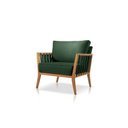 Ver imagem 1 de Poltrona Safira Suede Verde Decorativa Sala Estar Design Moderno Confortável