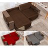 Capa para sofá retratil matelado tamanho grande 2 lugares 1,8m marrom e caqui - 5