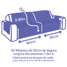 Capa para sofá retratil matelado tamanho grande 2 lugares 1,8m marrom e caqui - 2