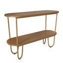 Ver imagem 1 de Aparador Requinte Pés de Aço Tubular 120 cm Canela/Dourado